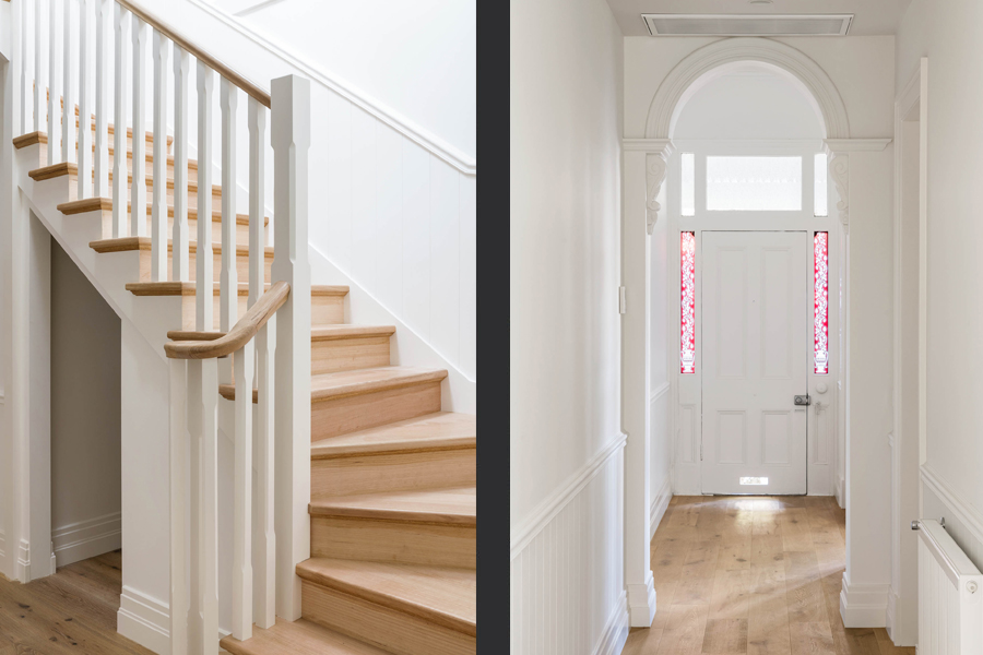 South Yarra residential victorian home entry staircase