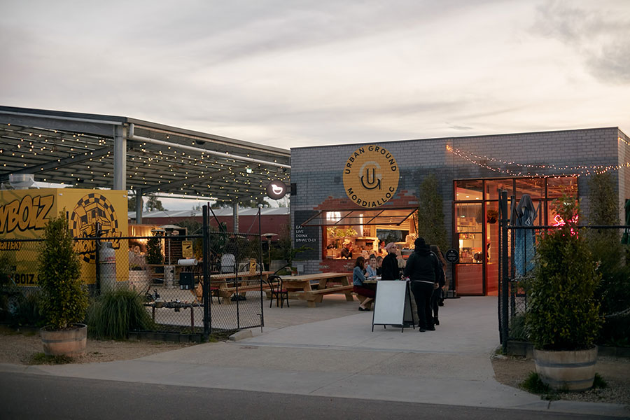 Urban ground distillery food truck park commercial construction